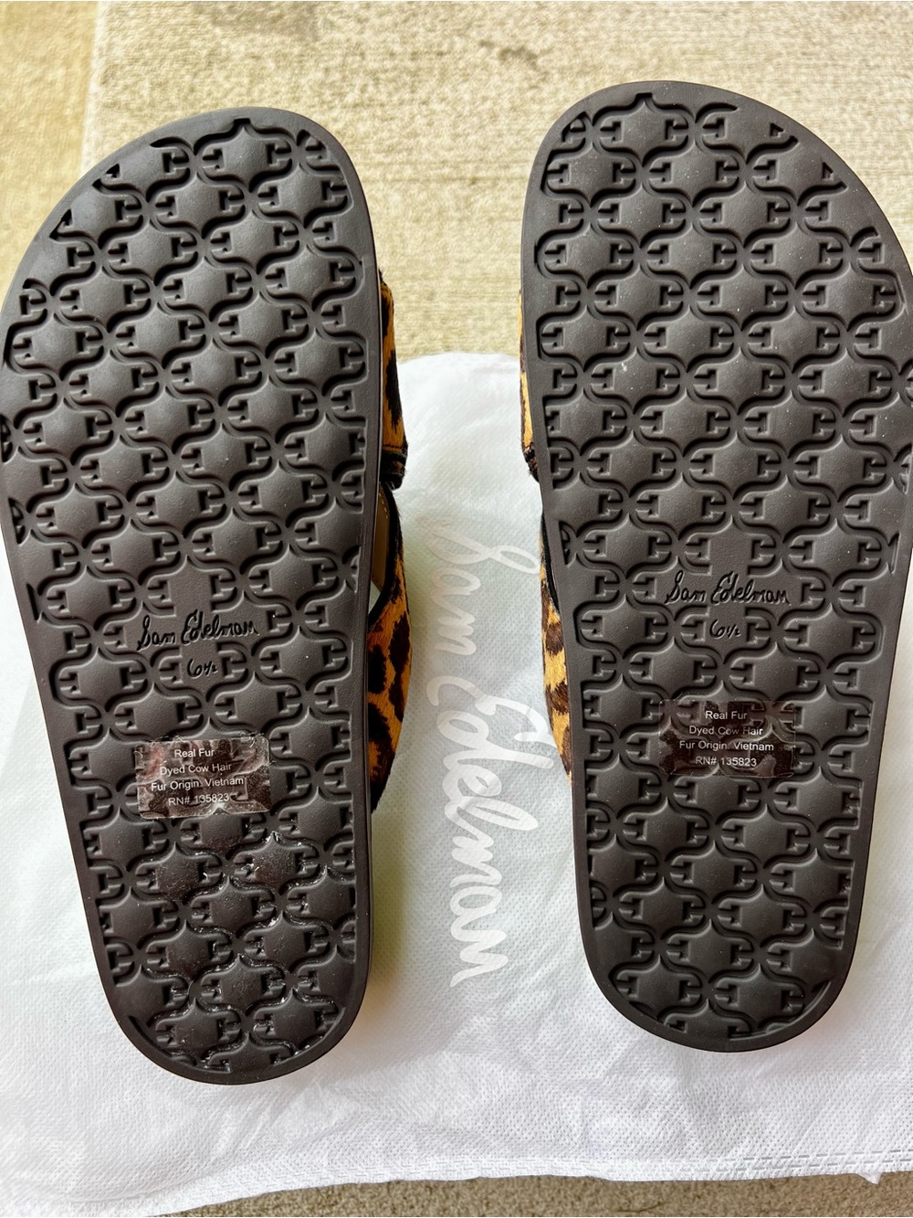 Sam Edelman Leopard Print Slide Sandals (Darla) - Picture 6 of 8
